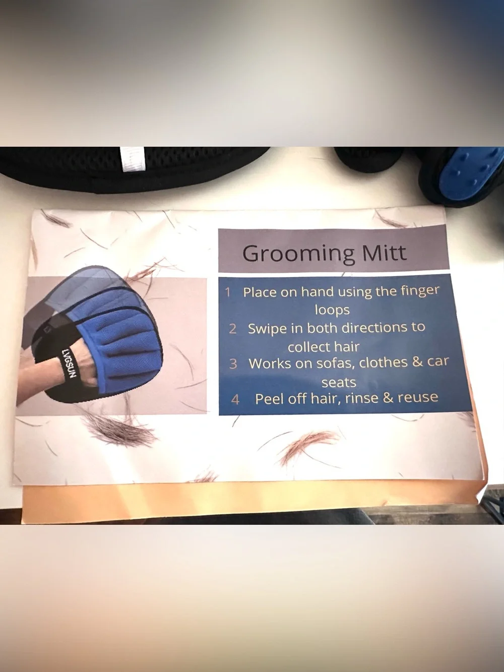 Pet Grooming Kit - Pair Silicone Grooming Gloves and Surface Mitt